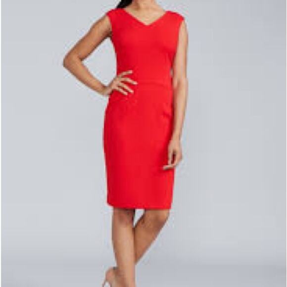 Nora Gardner Cynthia Raspberry Sleeveless V-Neck Dress size 2 - Picture 1 of 6